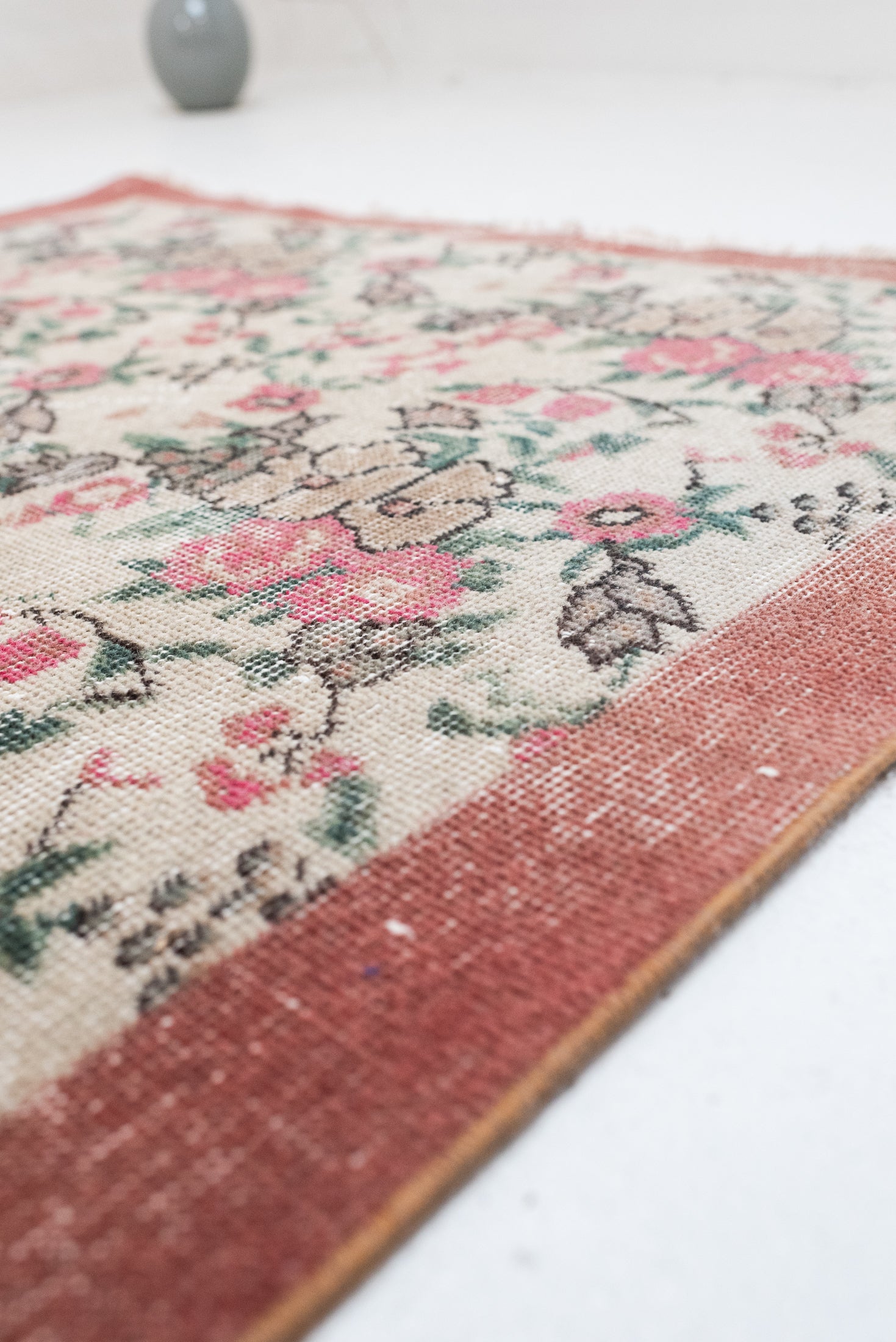 3'8 x 6'5 | Pink Floral Oushak | Orchid