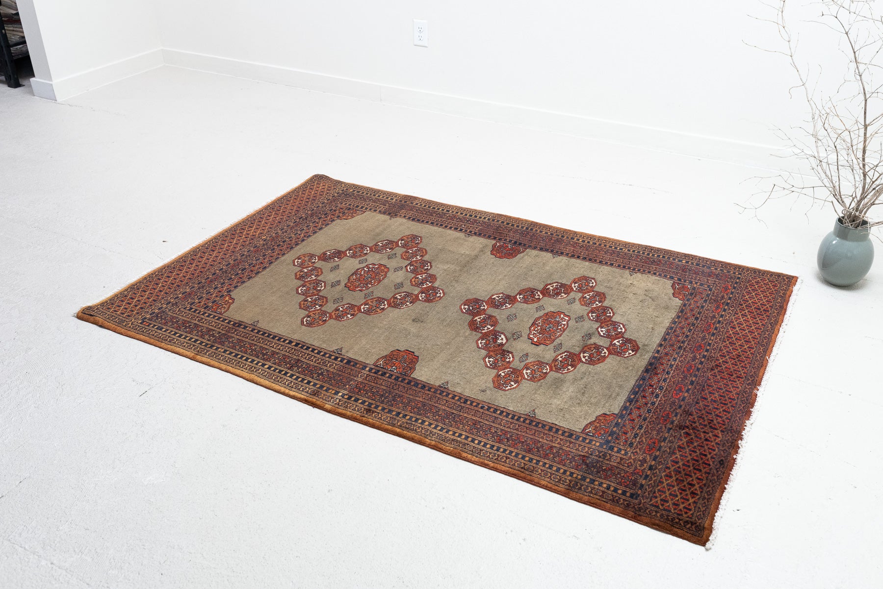 4&#39;0 x 6&#39;2 | Green Vintage Rug | CAB-W-2505