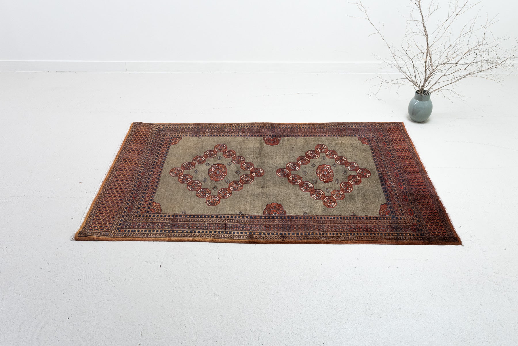 4&#39;0 x 6&#39;2 | Green Vintage Rug | CAB-W-2505