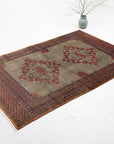 4'0 x 6'2 | Green Vintage Rug | CAB-W-2505