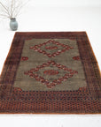 4'0 x 6'2 | Green Vintage Rug | CAB-W-2505