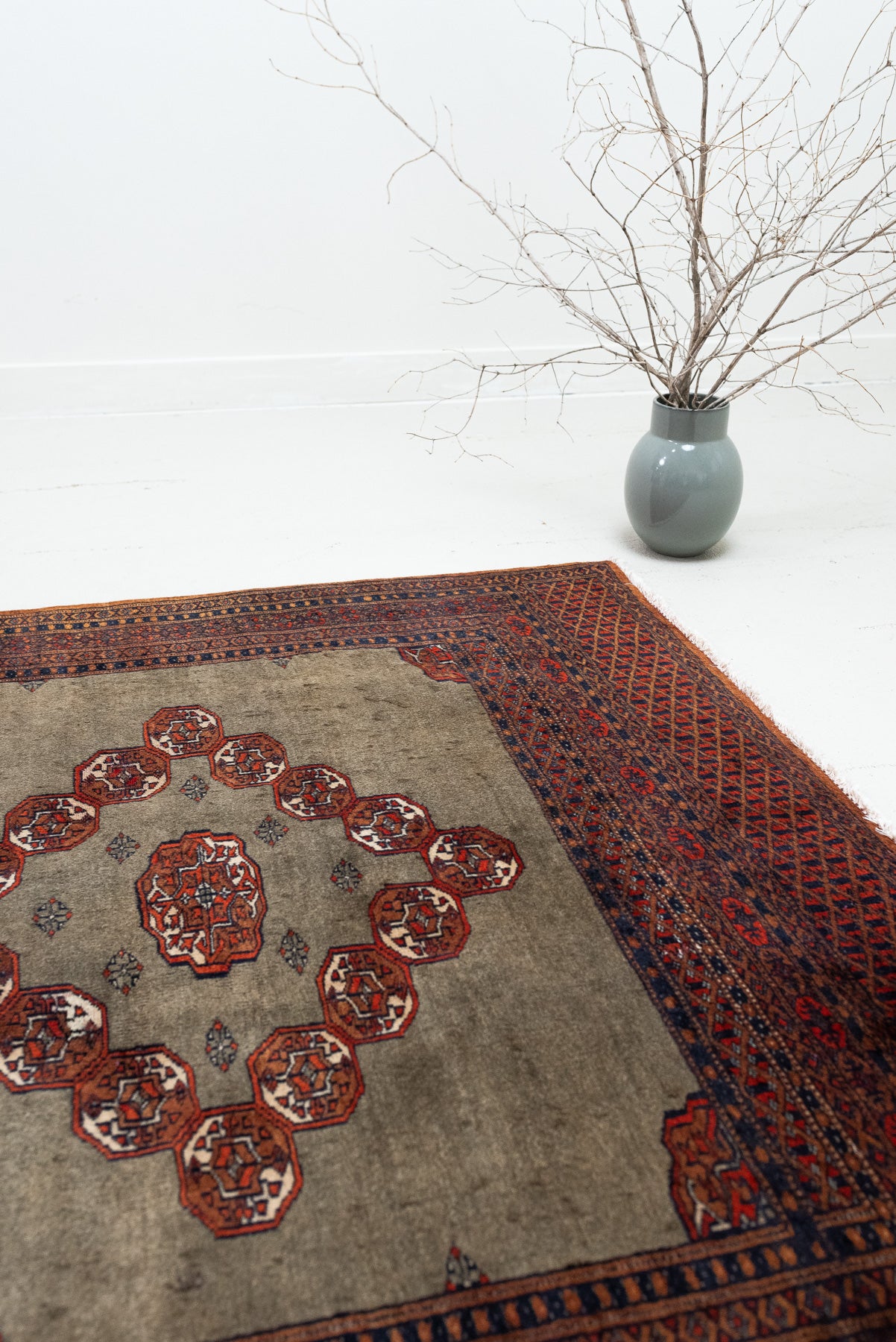 4&#39;0 x 6&#39;2 | Green Vintage Rug | CAB-W-2505