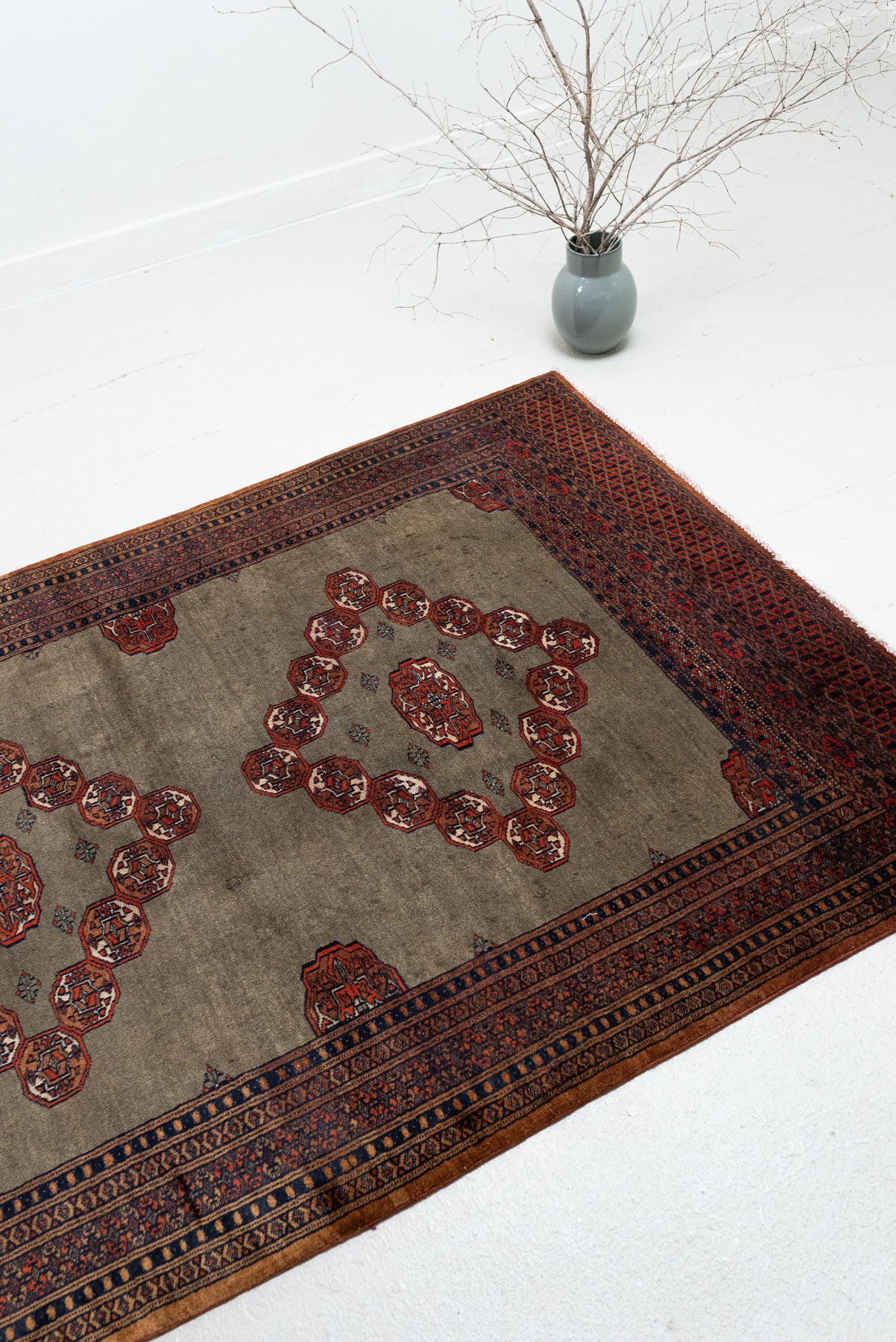 4&#39;0 x 6&#39;2 | Green Vintage Rug | CAB-W-2505