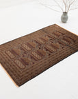 2'10 x 4'10 | Small Brown & Gray Vintage Rug | W-3036