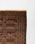 2'10 x 4'10 | Small Brown & Gray Vintage Rug | W-3036