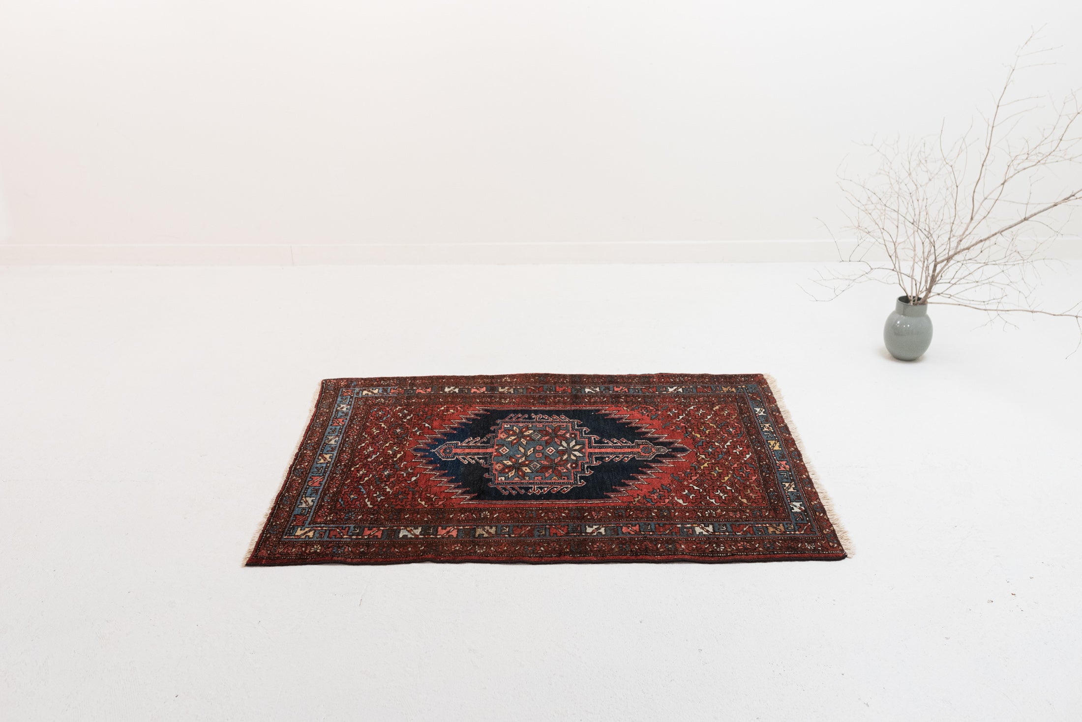 3&#39;5 x 4&#39;9 |  Small Red Vintage Malayer | CE-W-3057