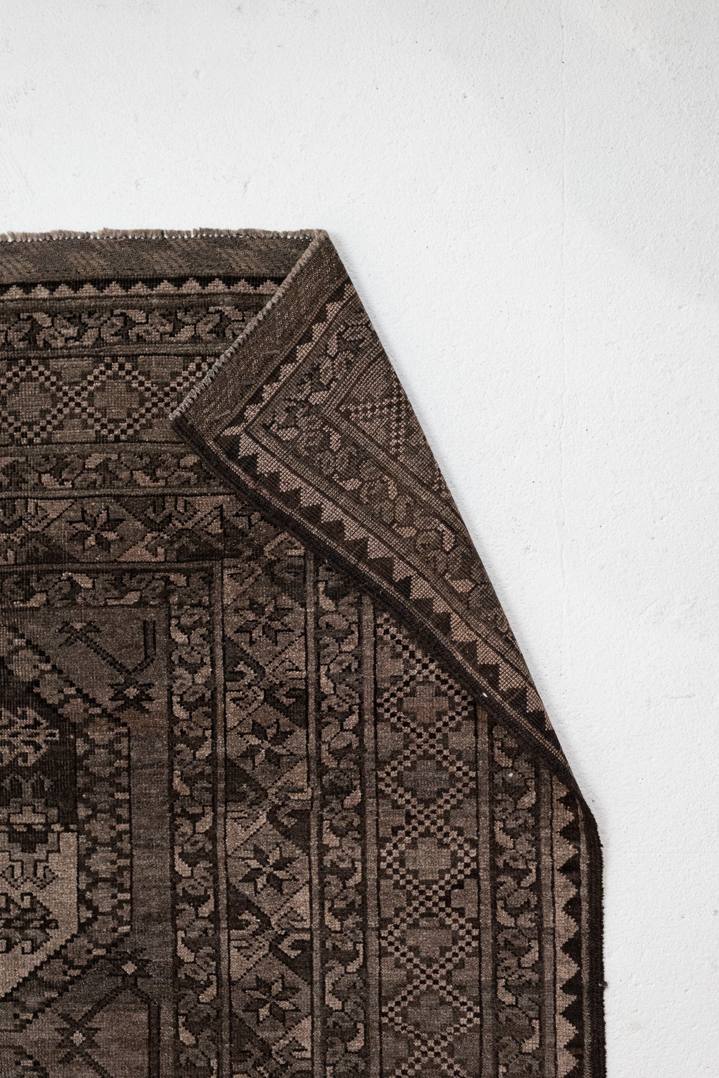 8&#39;10 x 12&#39;0 | Extra Large Brown Afghan Vintage Rug | CE-L-3112