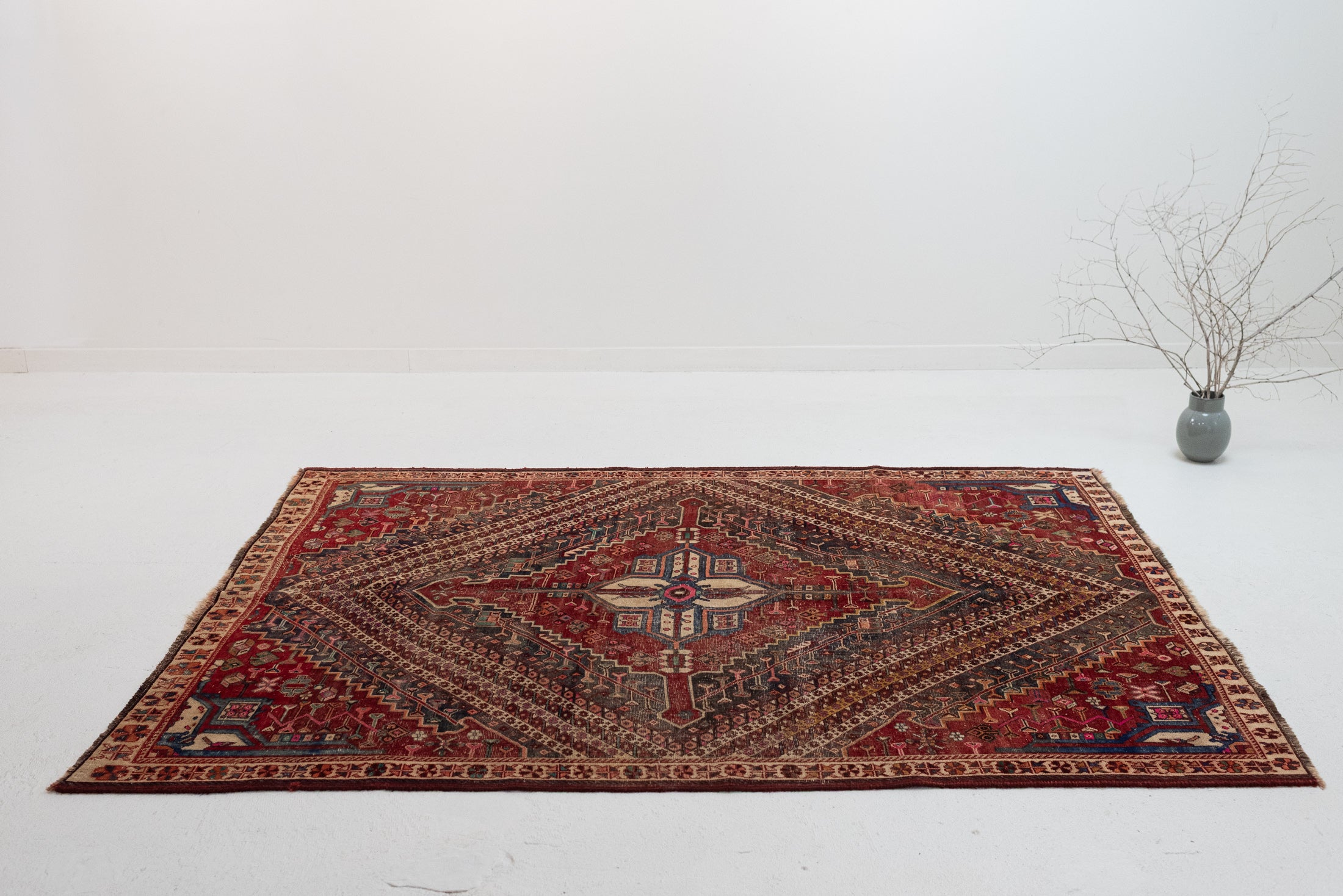 5&#39;9 x 7&#39;10 | Colorful Vintage Hamadan Rug | A-3196