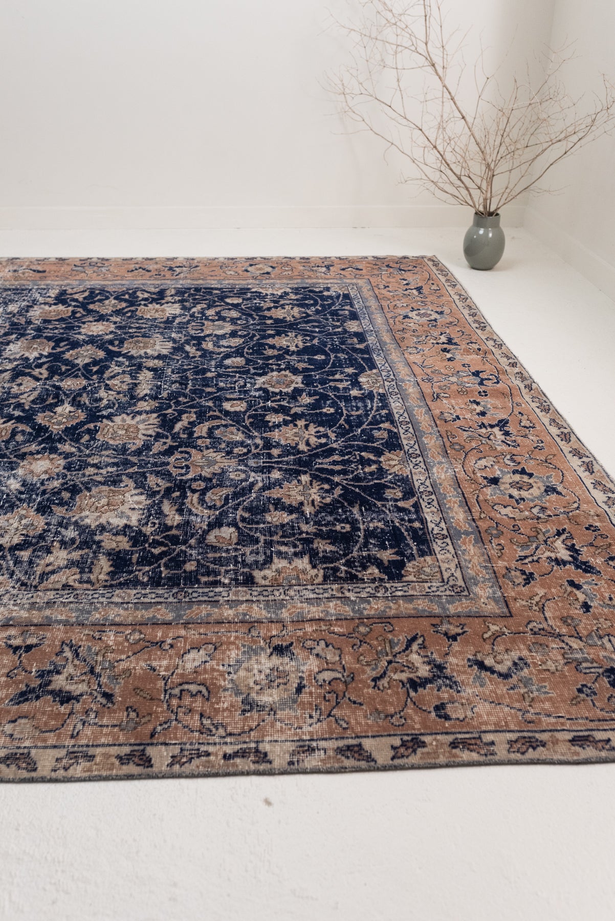 acohug＊ Oushak rug メダリオン　トルコラグ　86×58 Amazon.com: Fame Living Cream Blue Oushak Rug, Modern