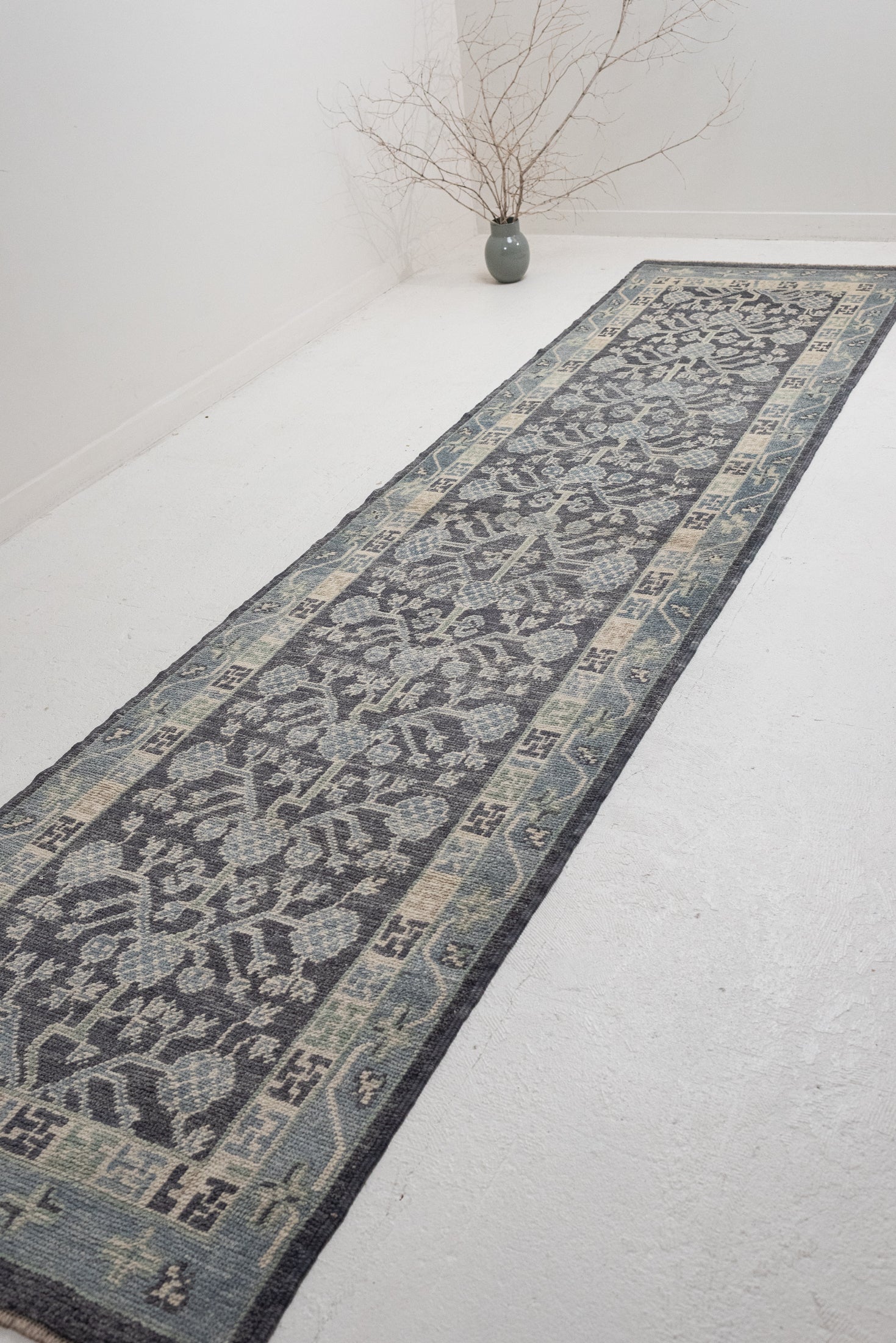 3&#39;2 x 13&#39;0 | Classic Blue Oushak Runner | CE-R-3325