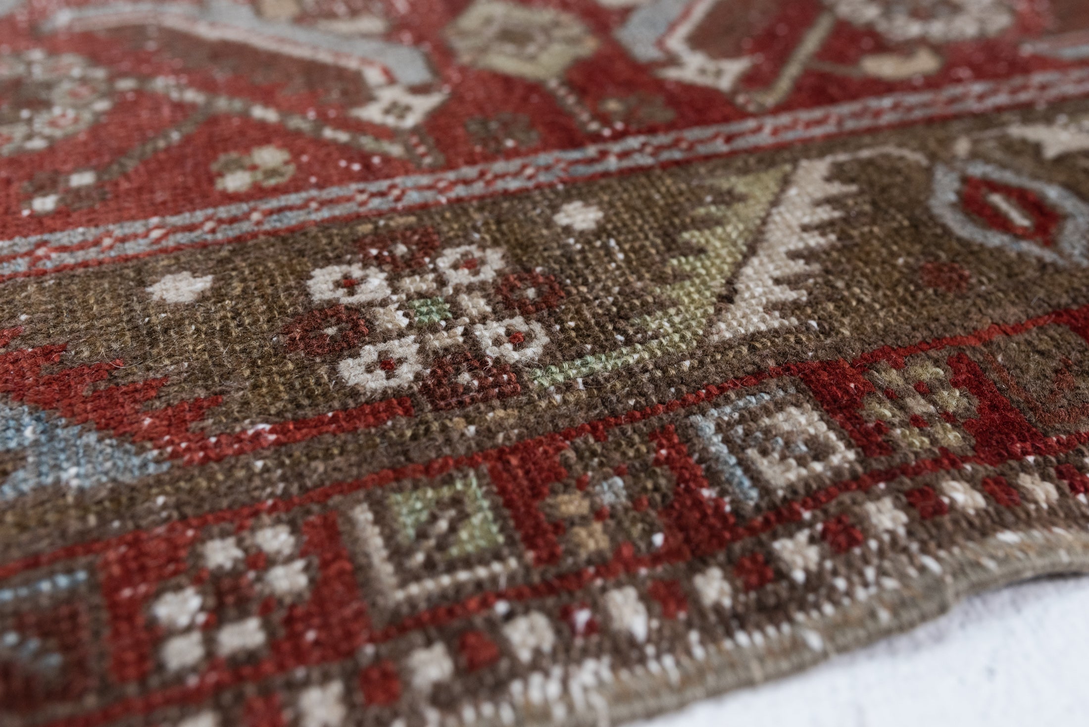 2&#39;9 x 10&#39;11 | Rare Antique Heriz Runner | Designers CE-R-2795