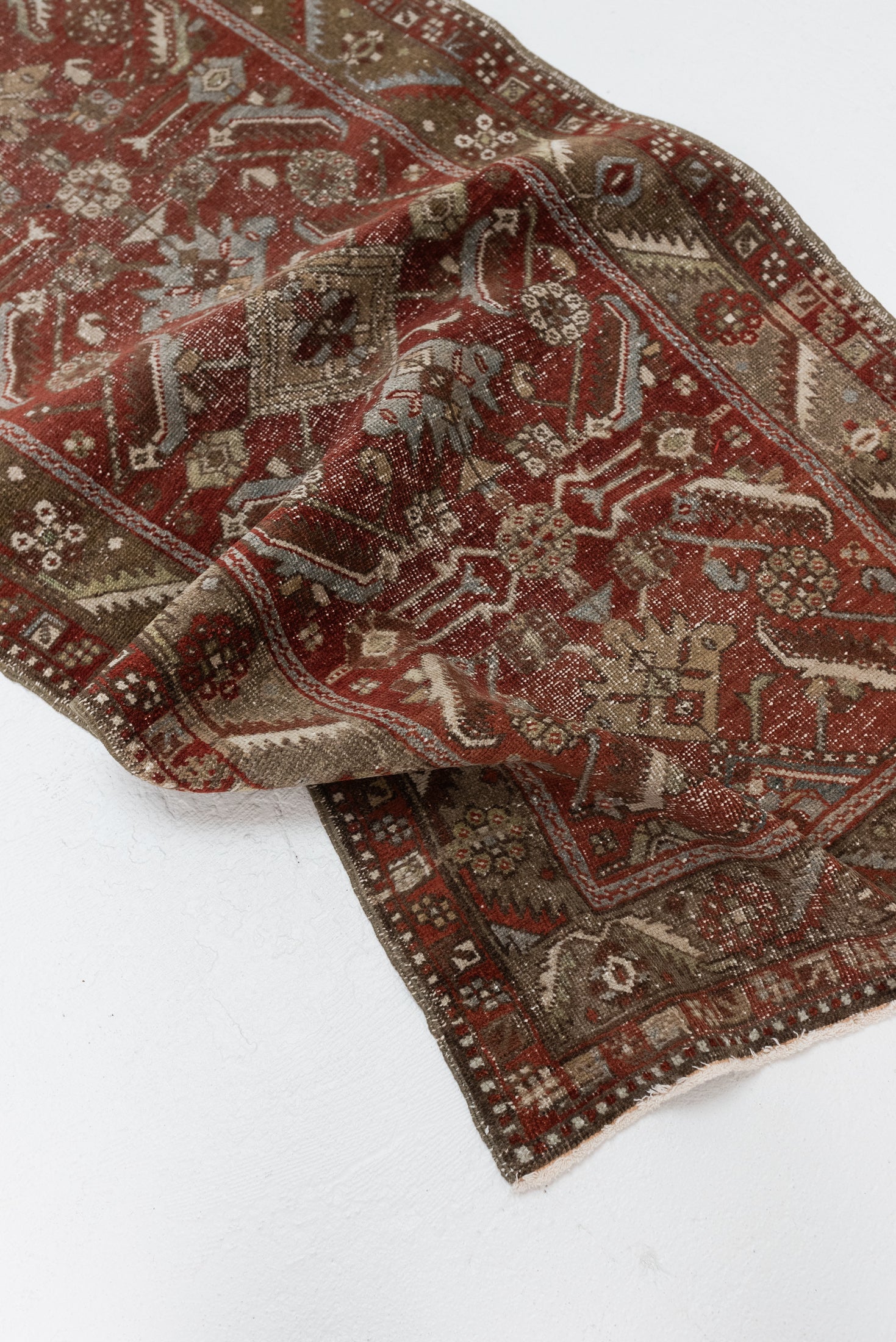 2&#39;9 x 10&#39;11 | Rare Antique Heriz Runner | Designers CE-R-2795