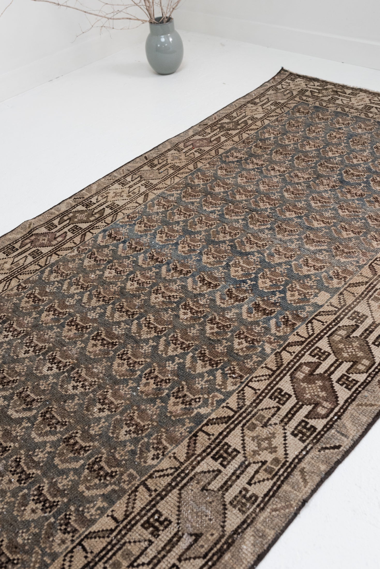 HOLD BW | 3&#39;6 x 12&#39;8 | Dark Blue Antique Malayer Runner | Designers R-2782