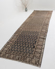 HOLD BW | 3'6 x 12'8 | Dark Blue Antique Malayer Runner | Designers R-2782