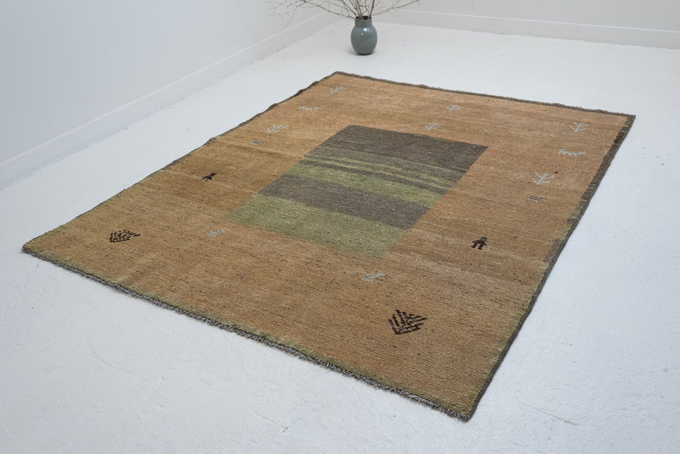 5&#39;3 x 6&#39;6 | Vintage Gold Gabbeh | G-3760