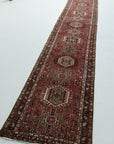 2'7 x 16'1 | Long Muted Red Runner | Designers R-2821