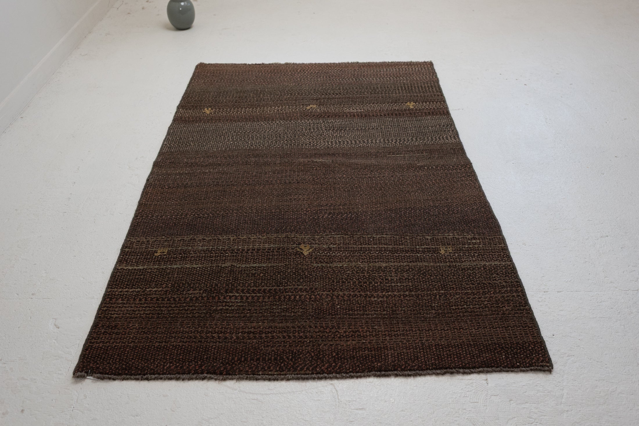 3&#39;11 x 6&#39;7 | Dark Brown Gabbeh Rug | G-3773