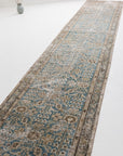 3'3 x 16'3 | Extra Long Distressed Vintage Runner | Designers R-2909