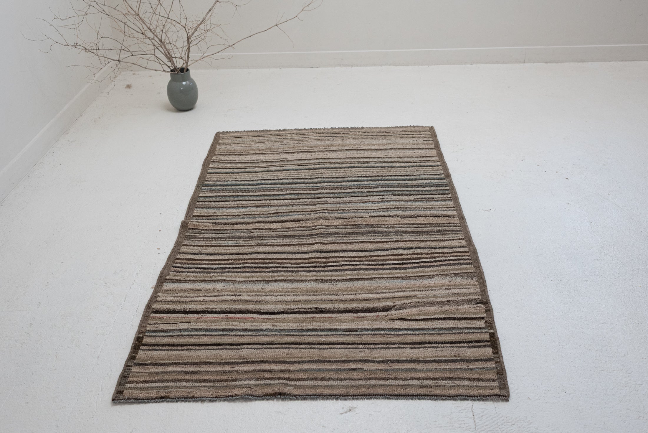 3&#39;5 x 5&#39;10 | Small Striped Gabbeh Rug | G-3752