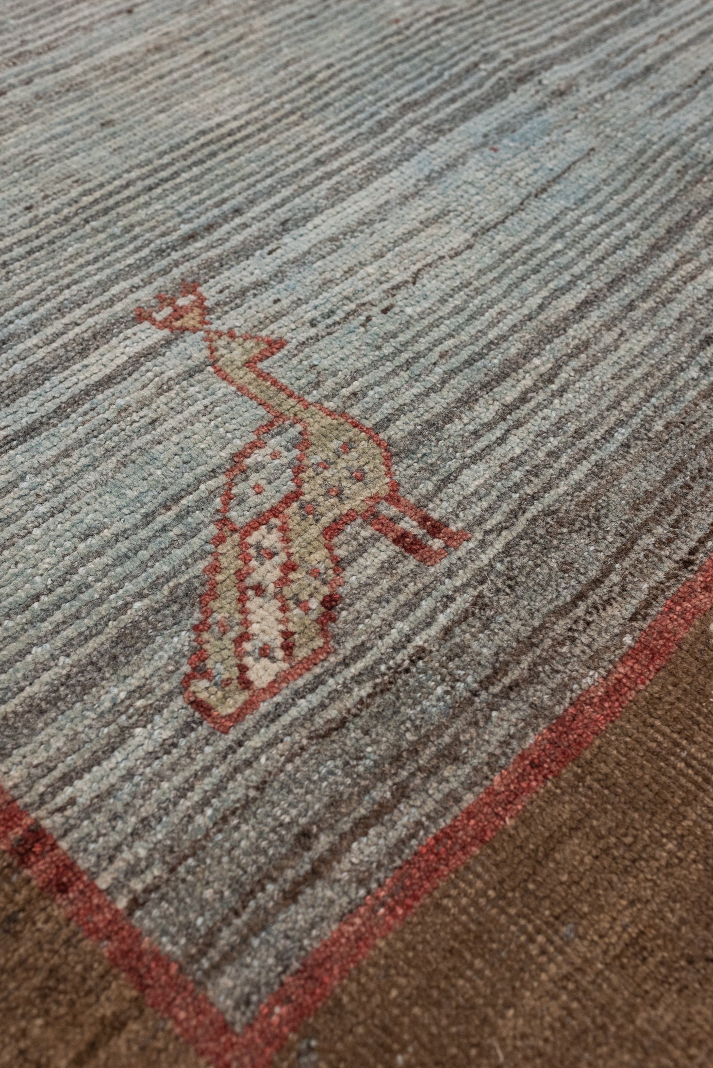 4&#39;6 x 6&#39;10 | Vintage Peacock Gabbeh Rug | G-3783