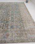 Hold | KS | 9'1 x 12'4 | Beautiful Blue Extra Large Vintage Rug | L-2912