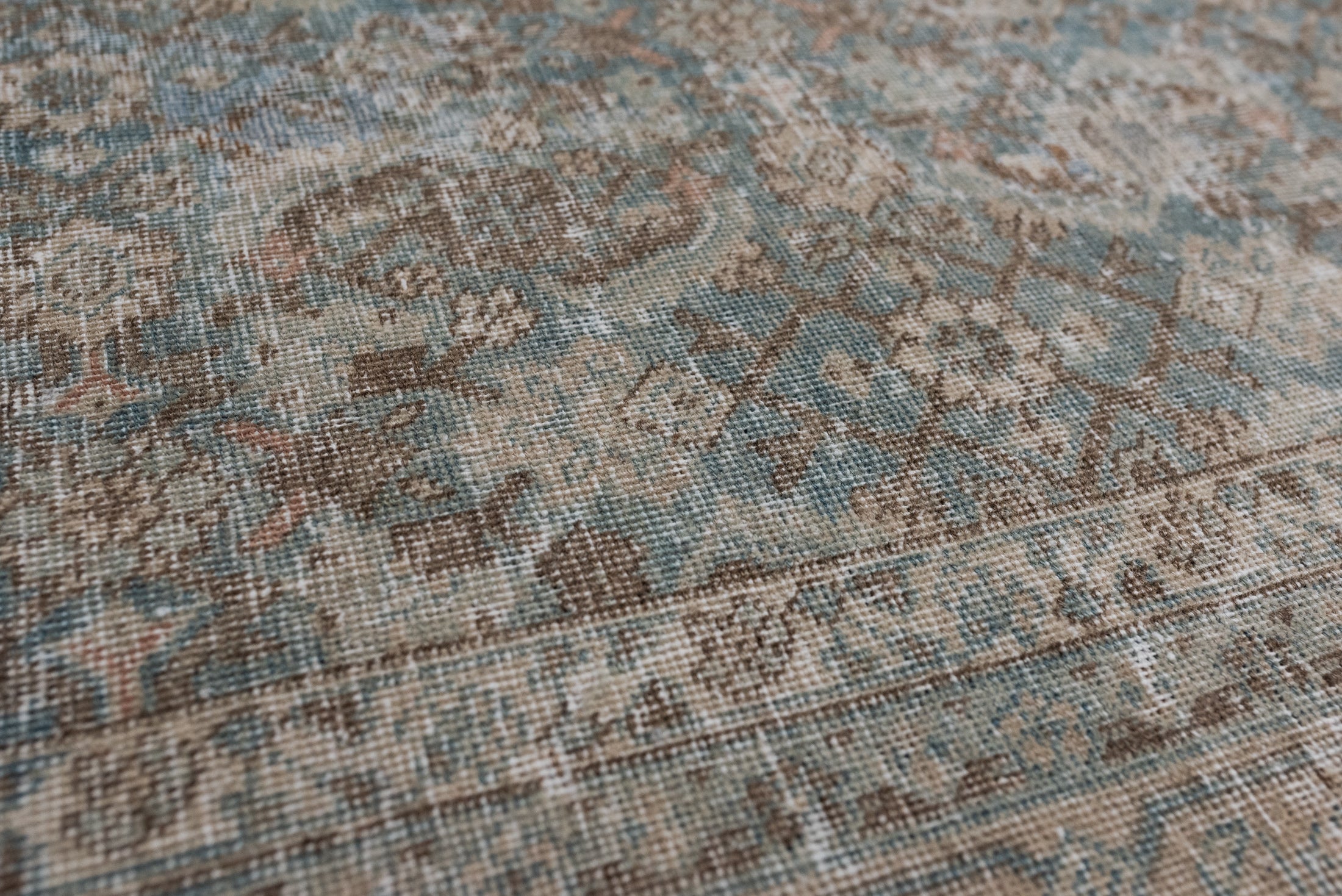 Hold | KS | 9&#39;1 x 12&#39;4 | Beautiful Blue Extra Large Vintage Rug | L-2912