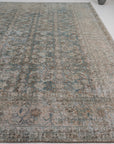 Hold | KS | 9'1 x 12'4 | Beautiful Blue Extra Large Vintage Rug | L-2912