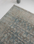 Hold | KS | 9'1 x 12'4 | Beautiful Blue Extra Large Vintage Rug | L-2912