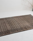 4'8 x 7'5 | Brown Checkered Vintage Rug | N-2919