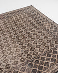 4'8 x 7'5 | Brown Checkered Vintage Rug | N-2919