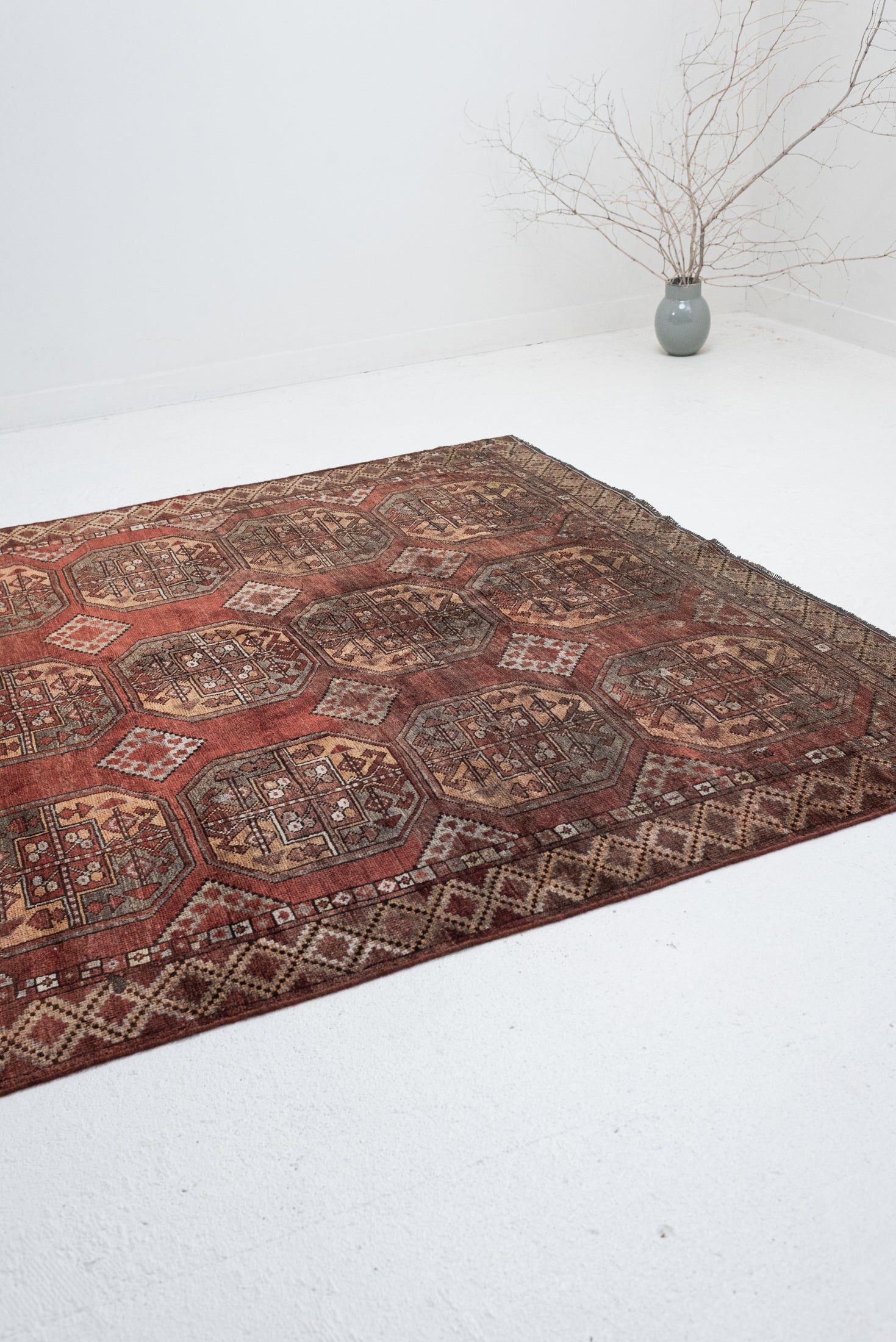 5&#39;8 x 7&#39;8 | 1930s Afghan Rug | CE-C-3367