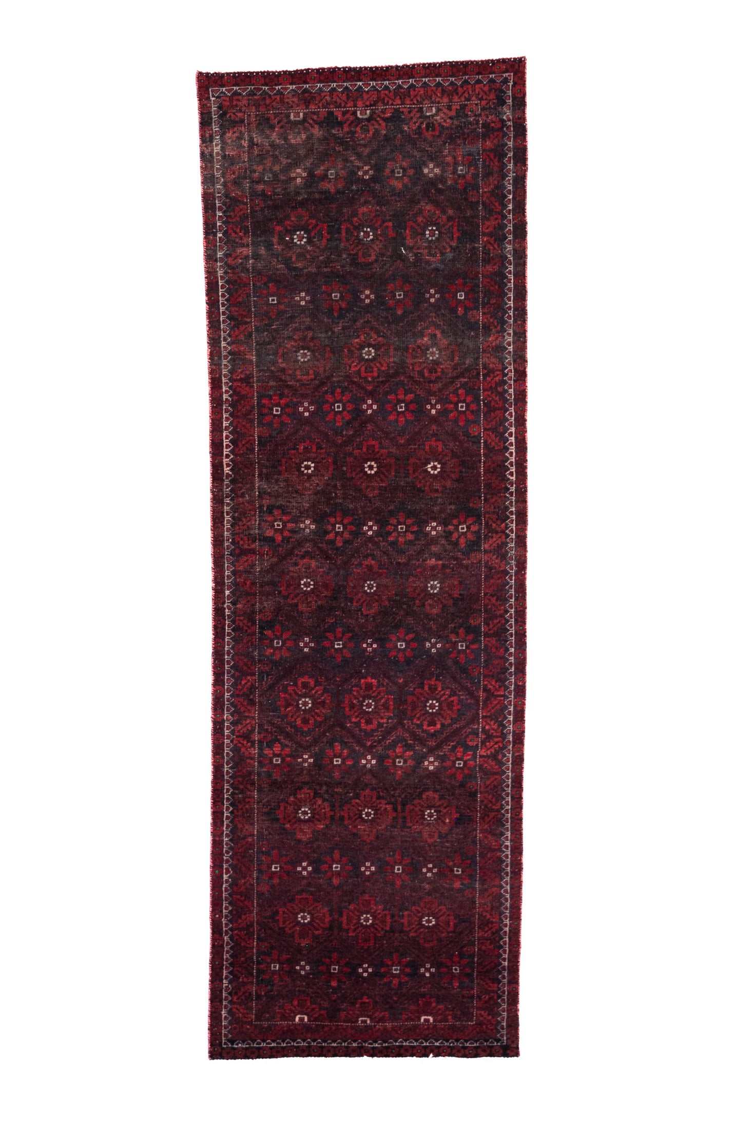 2&#39;8 x 8&#39;3 | Red Vintage Runner | R-2993