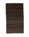 3'11 x 6'7 | Dark Brown Gabbeh Rug | G-3773