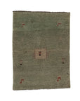 3'7 x 4'10 | Vintage Green Gabbeh Rug | G-3761