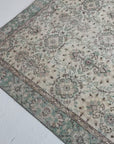 6'2 x 10'0 | Muted Aqua Large Vintage Rug | C-2808